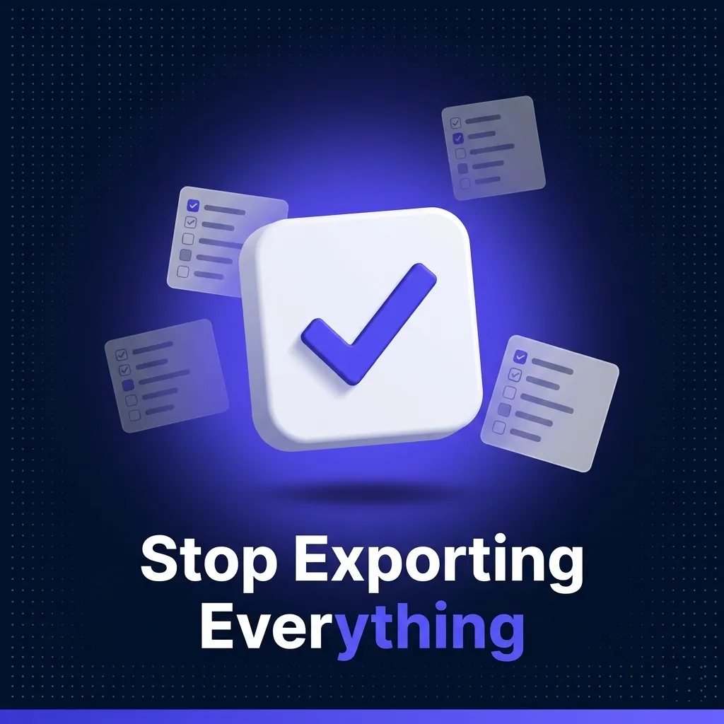 selective export WordPress batch processing and scheduled export settings panel