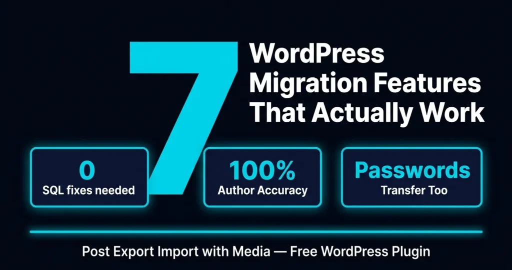 The new Users Export/Import system inside Post Export Import with Media
