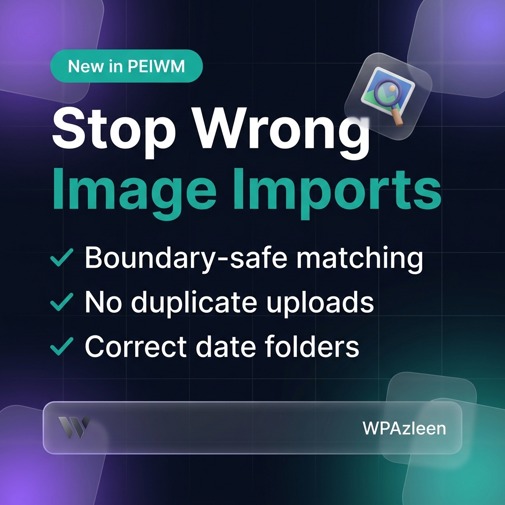 WordPress Image Matching Strategy settings panel showing three matching modes